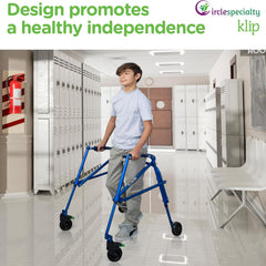 klip walker w seat medium blue 4 wheeled each