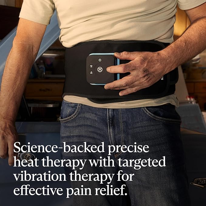 Heat Therapy Garment RecoveryTherm Hot Vibration Back & Core Back One Size Fits Most Fabric Reusable, Packaging Type- Each