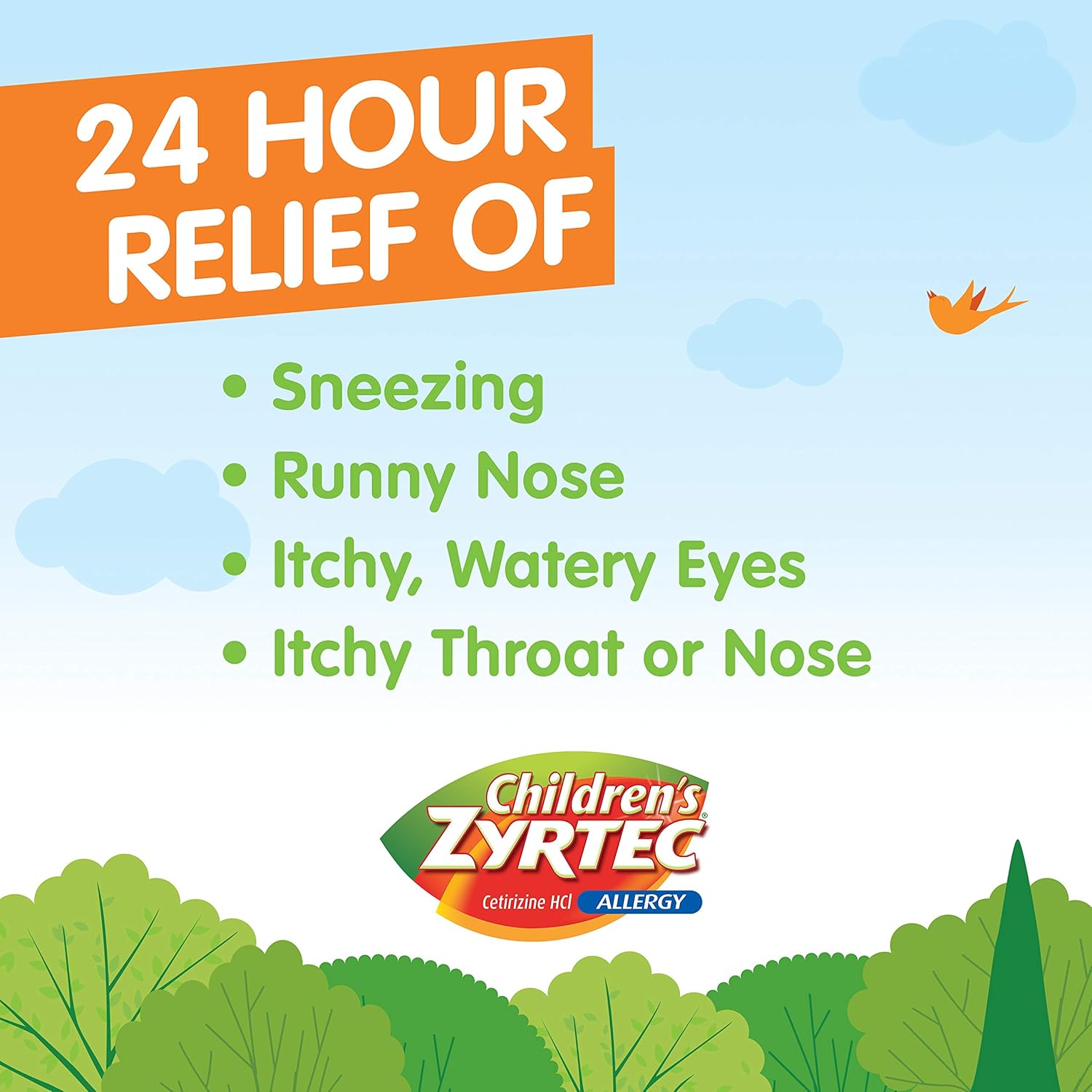 Children's Allergy Relief Children's Zyrtec 1 mg / 1 mL Strength Syrup 4 oz.,Packaging Type- Each
