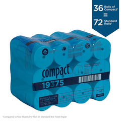 Toilet Tissue Compact White 2-Ply Standard Size Coreless Roll 1000 Sheets 3-4/5 X 4-1/20 Inch, Packaging Type- Case