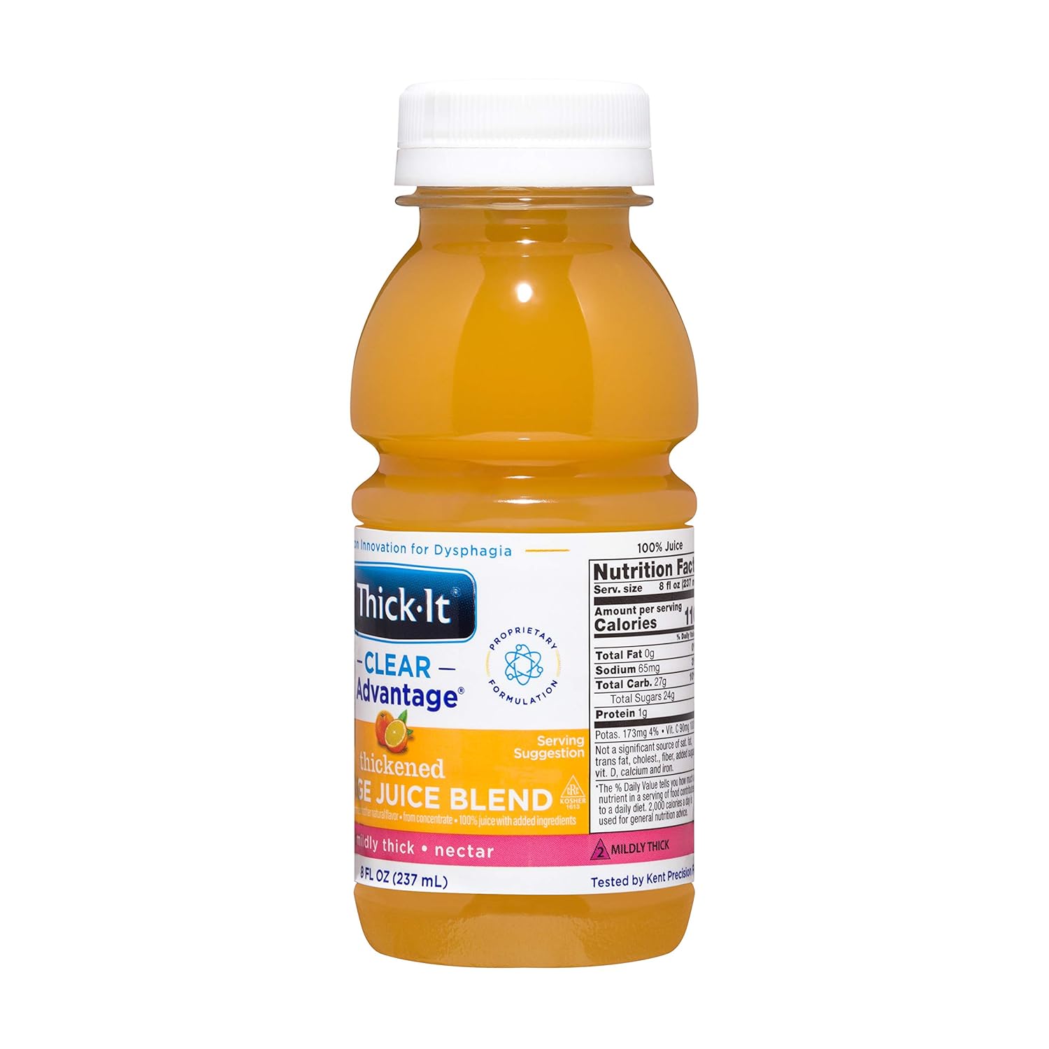 Thickened Beverage Thick-It Clear Advantage 8 oz. Bottle Orange Flavor Liquid IDDSI Level 2 Mildly Thick,Packaging Type- Each
