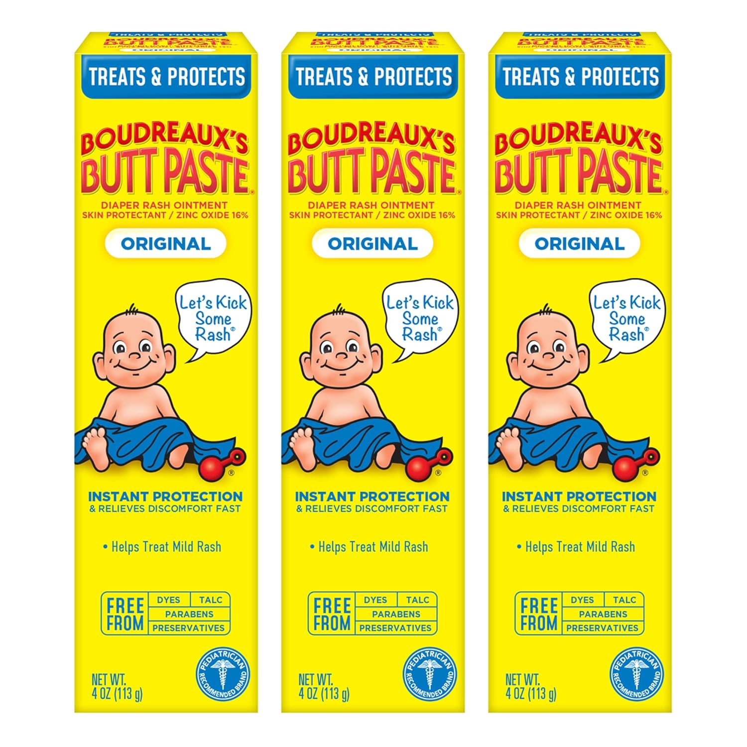 Diaper Rash Treatment Boudreaux's Butt Paste 4 oz. Tube Scented Cream,Packaging Type- Each