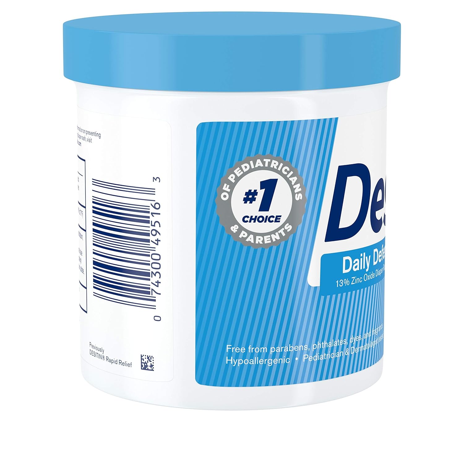 Tratamiento para la dermatitis del pañal Desitin Rapid Relief, ungüento sin perfume, frasco de 473 ml (16 oz), empaque: caja
