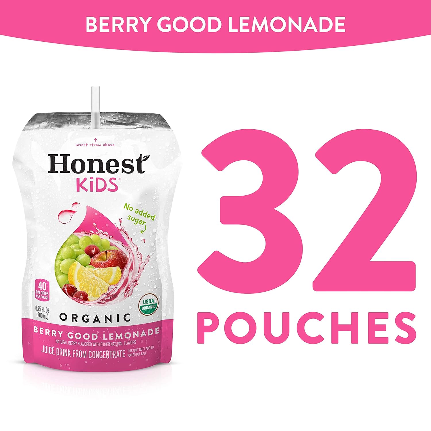 Honest Kids Honest Kids Berry Good Lemon - Berry Good Lemon - Case Of 4 - 6.75 Fl Oz.