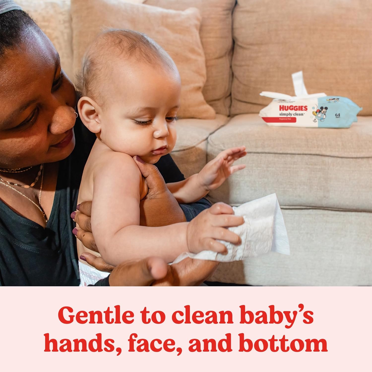 baby wipe huggies® simply clean® soft pack unscented 64 count 3