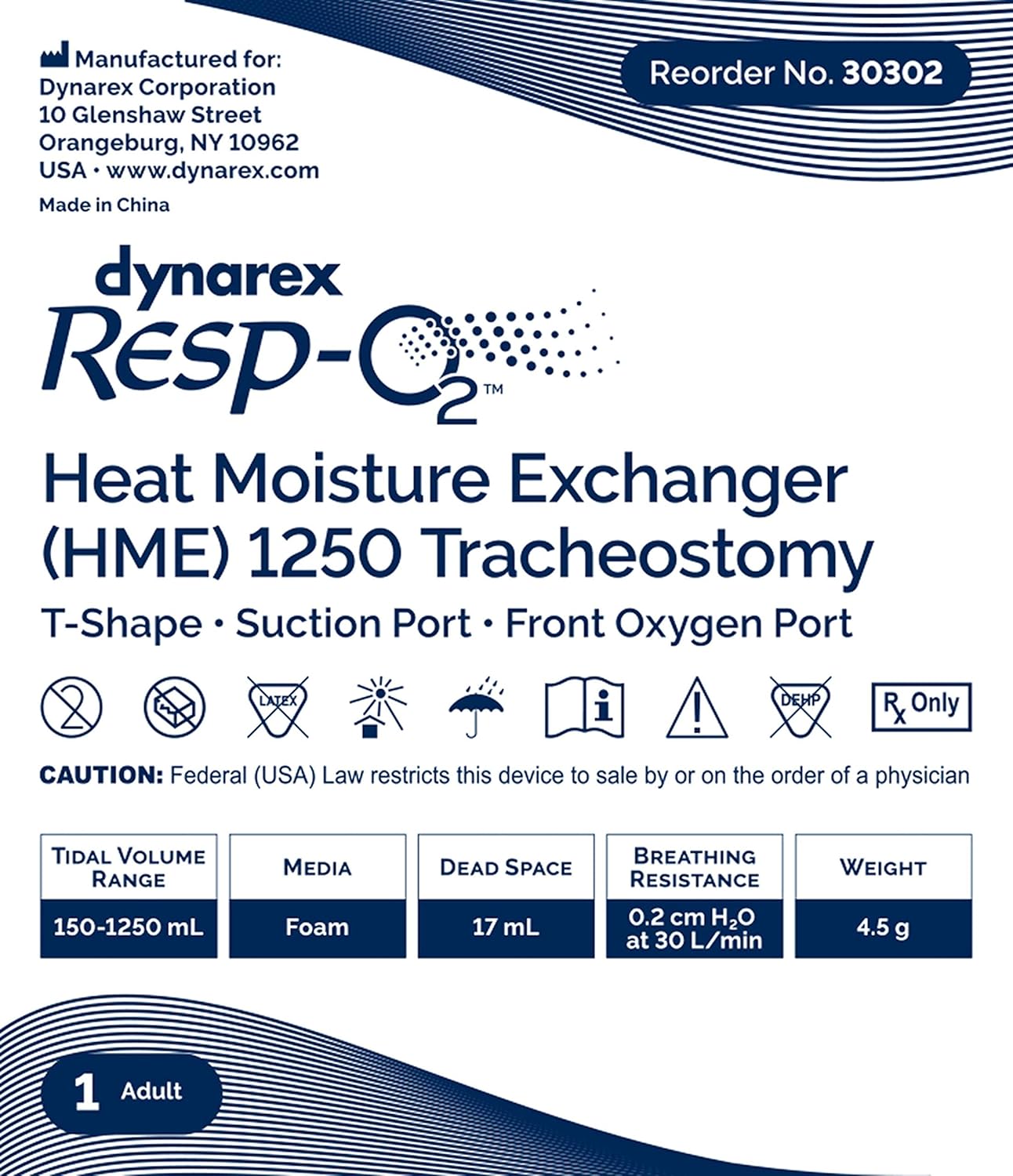 Dynarex Heat Moisture Exchanger (HME)