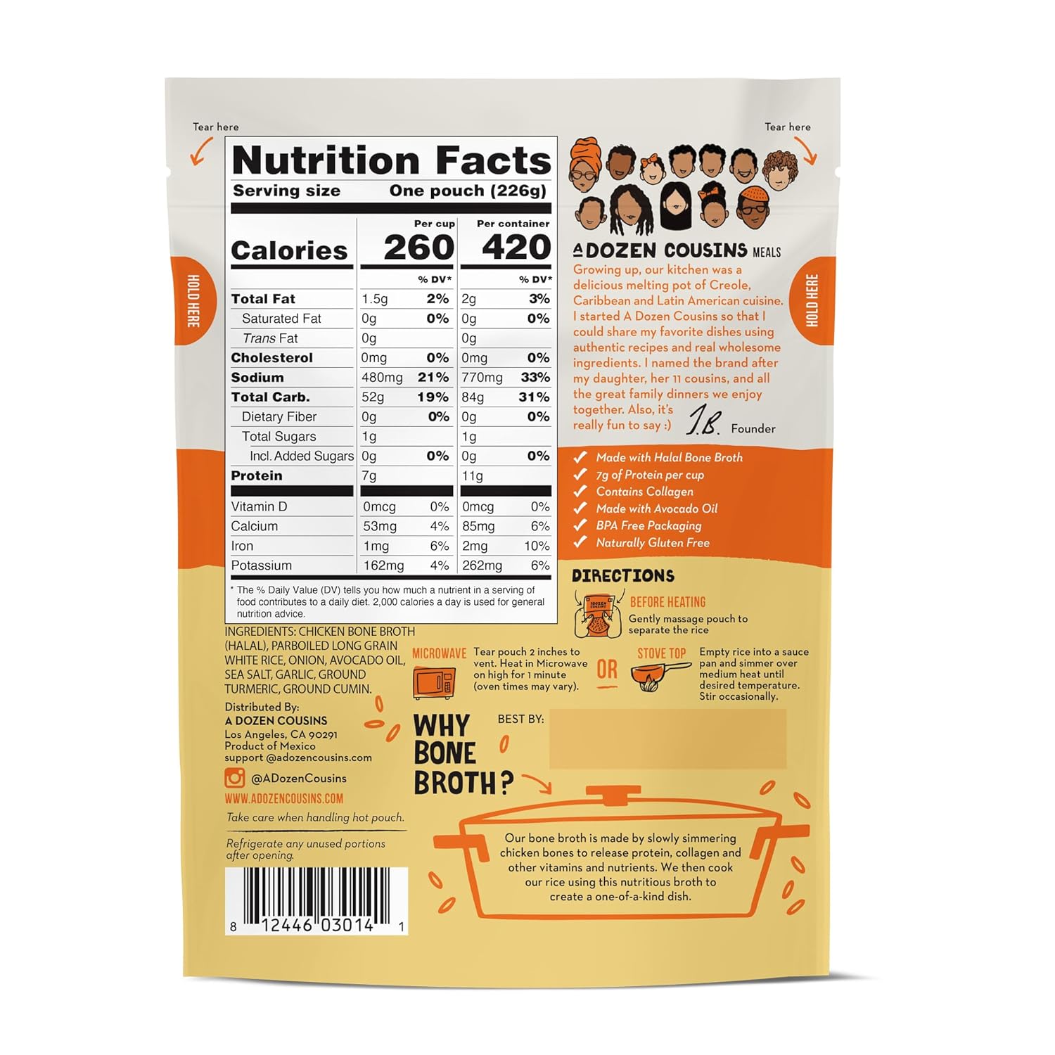 A Dozen Cousins - Rice Spanish Yellow Rte - Case Of 6-8 Oz