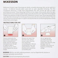 Wound Contact Layer Dressing McKesson 4 X 7.2 Inch Sterile, Packaging Type- Box