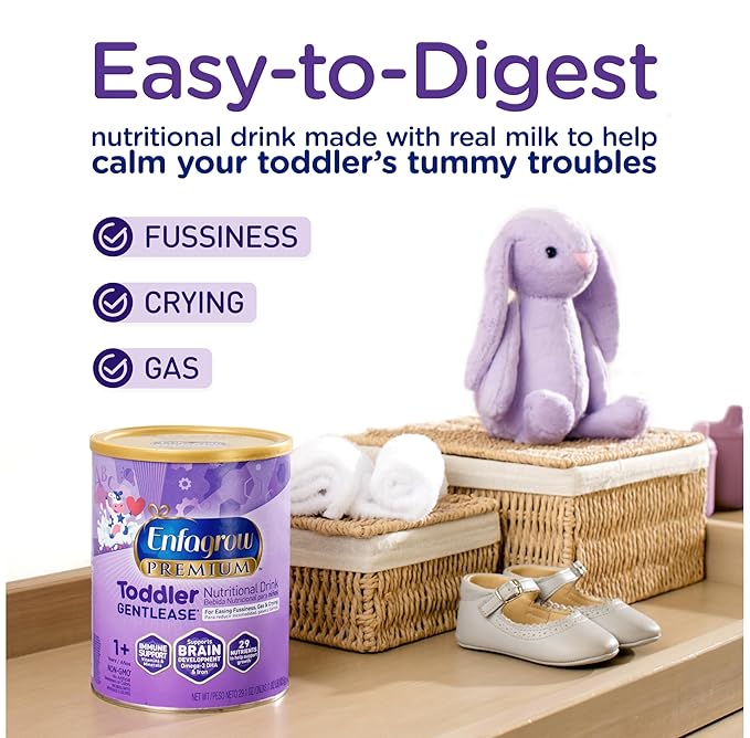 Pediatric Oral Supplement EnfagrowPremium Gentlease Toddler Unflavored 29.1 oz. Can Powder Calories,Packaging Type- Each