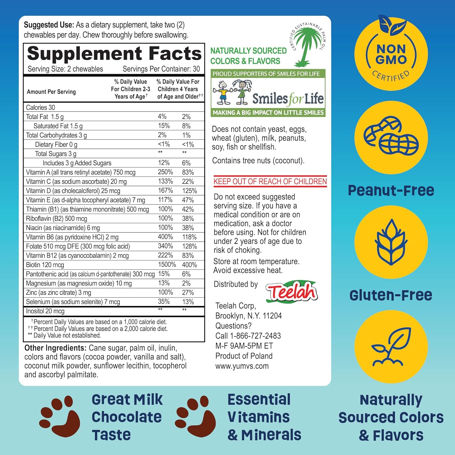 yum vs multi v plus multi mineral formula milk chocolate 60 bears