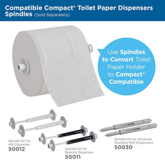 Compact White 2-Ply Toilet Tissue Coreless Roll 150 Sheets