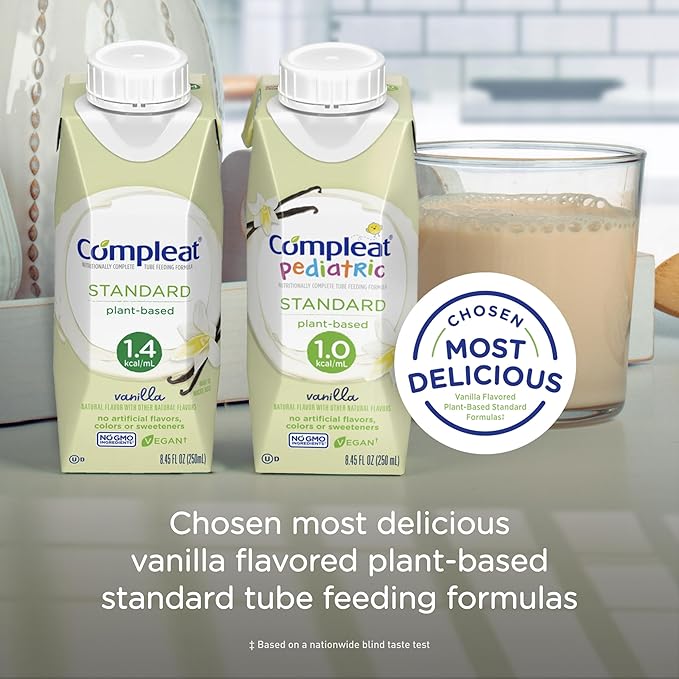 Pediatric Oral Supplement Compleat Pediatric Standard 1.0 Cal Vanilla Flavor 8.45 oz. Carton Liquid Plant Based Food Allergies,Packaging Type- Each