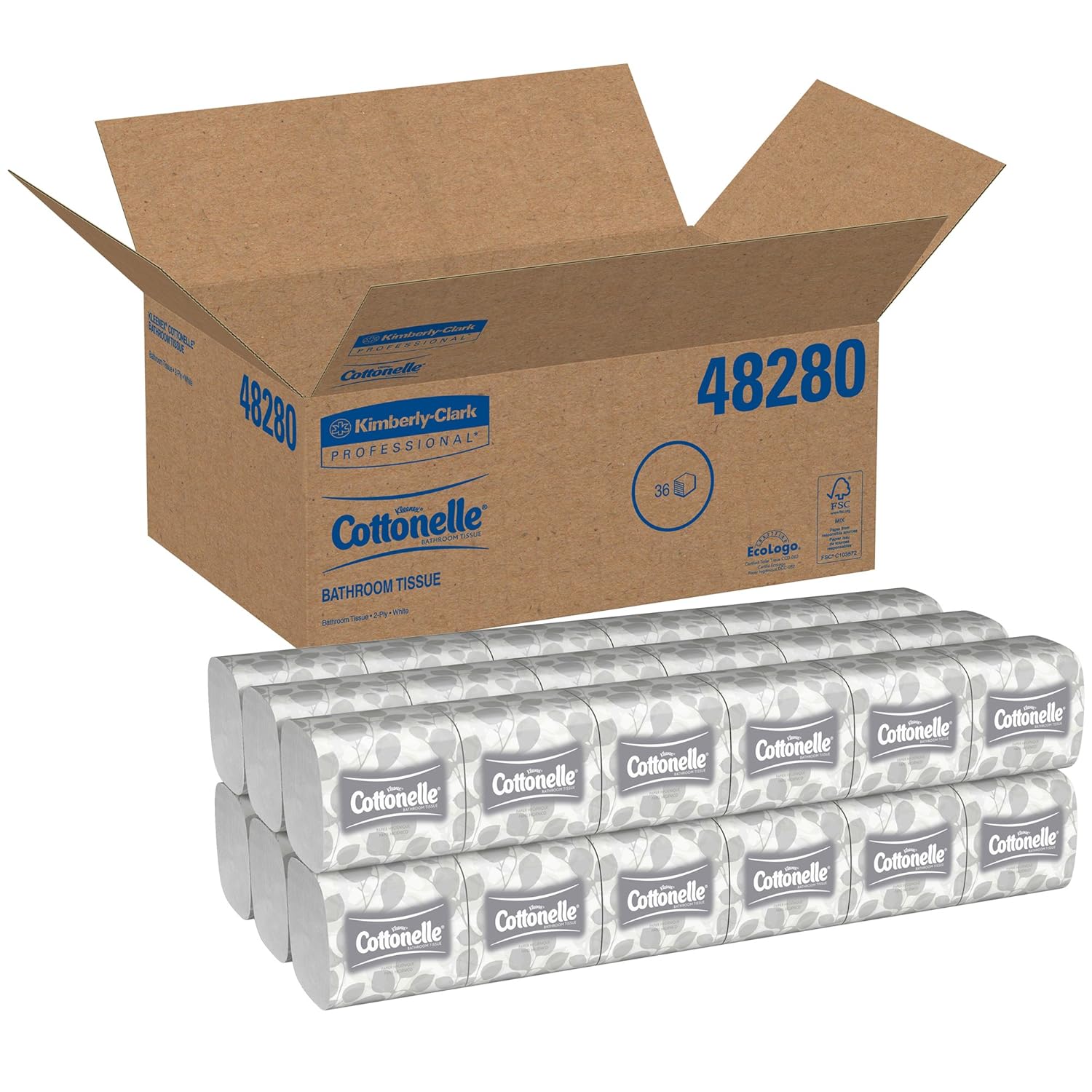Toilet Tissue Scott Control HBT White 2-Ply Standard Size Folded 250 Sheets 4-1/2 X 8-1/10 Inch, Packaging Type- Case