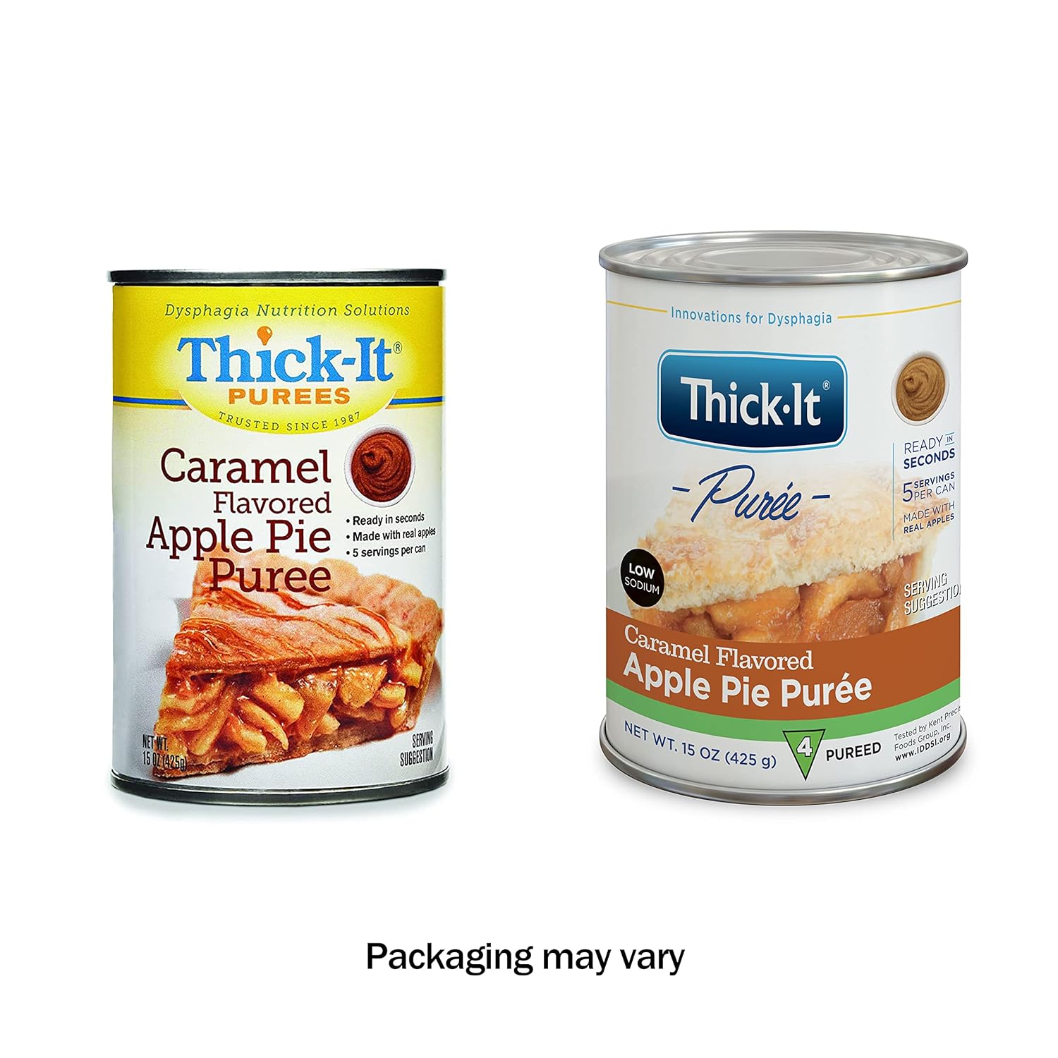 Thickened Food Thick-It 15 oz. Can Caramel Apple Pie Flavor Puree IDDSI Level 4 Extremely Thick/Pureed, Packaging Type- Case