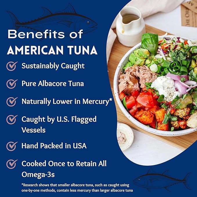 American Tuna - Tuna Wild Albacore with No Salt - Case Of 12-5 Ounces