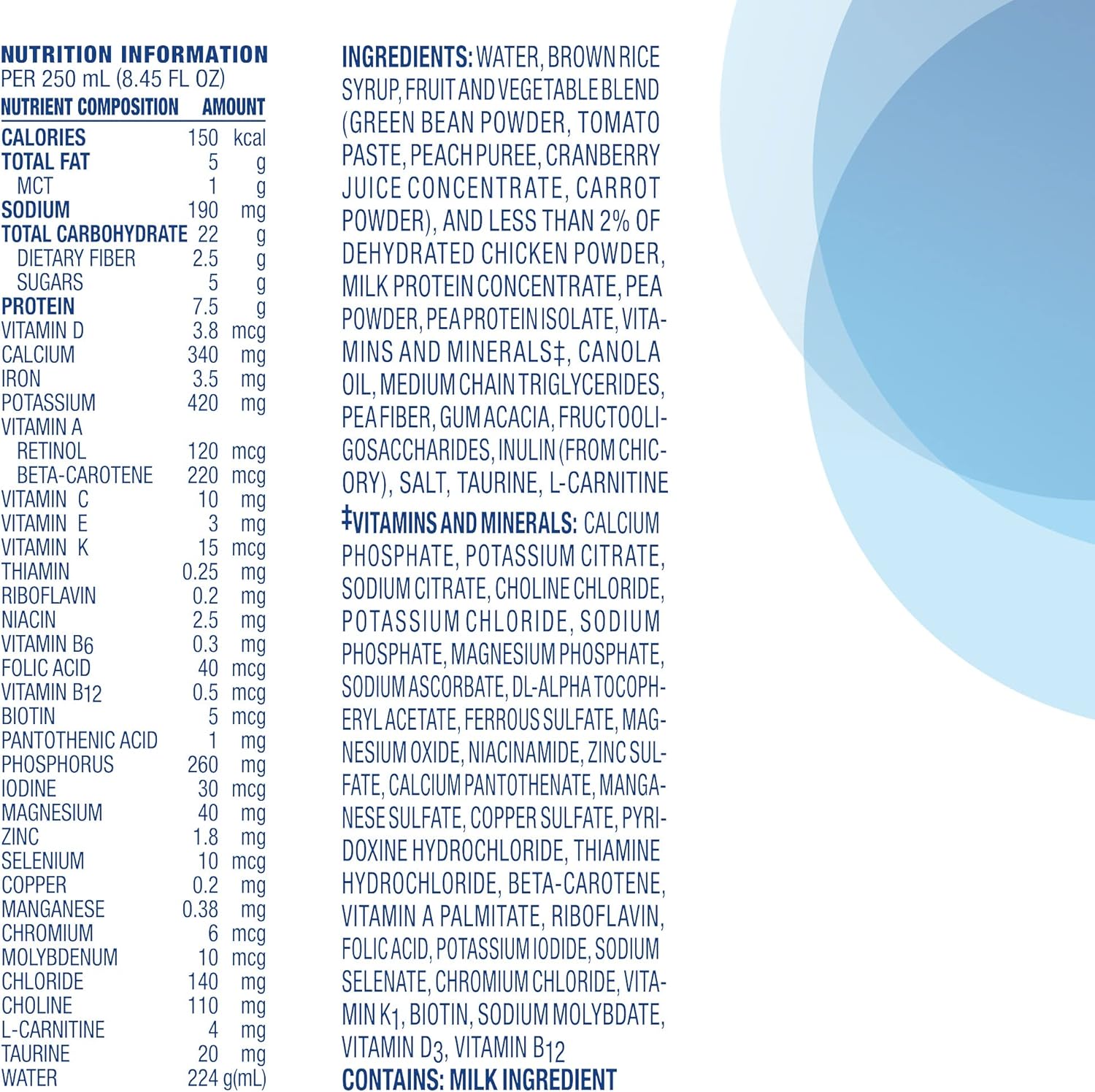 Pediatric Tube Feeding Formula Compleat Pediatric Original Reduced Calorie 0.6 Unflavored 8.45 oz. Reclosable Carton Liquid Real Food Ingredients,Packaging Type- Each