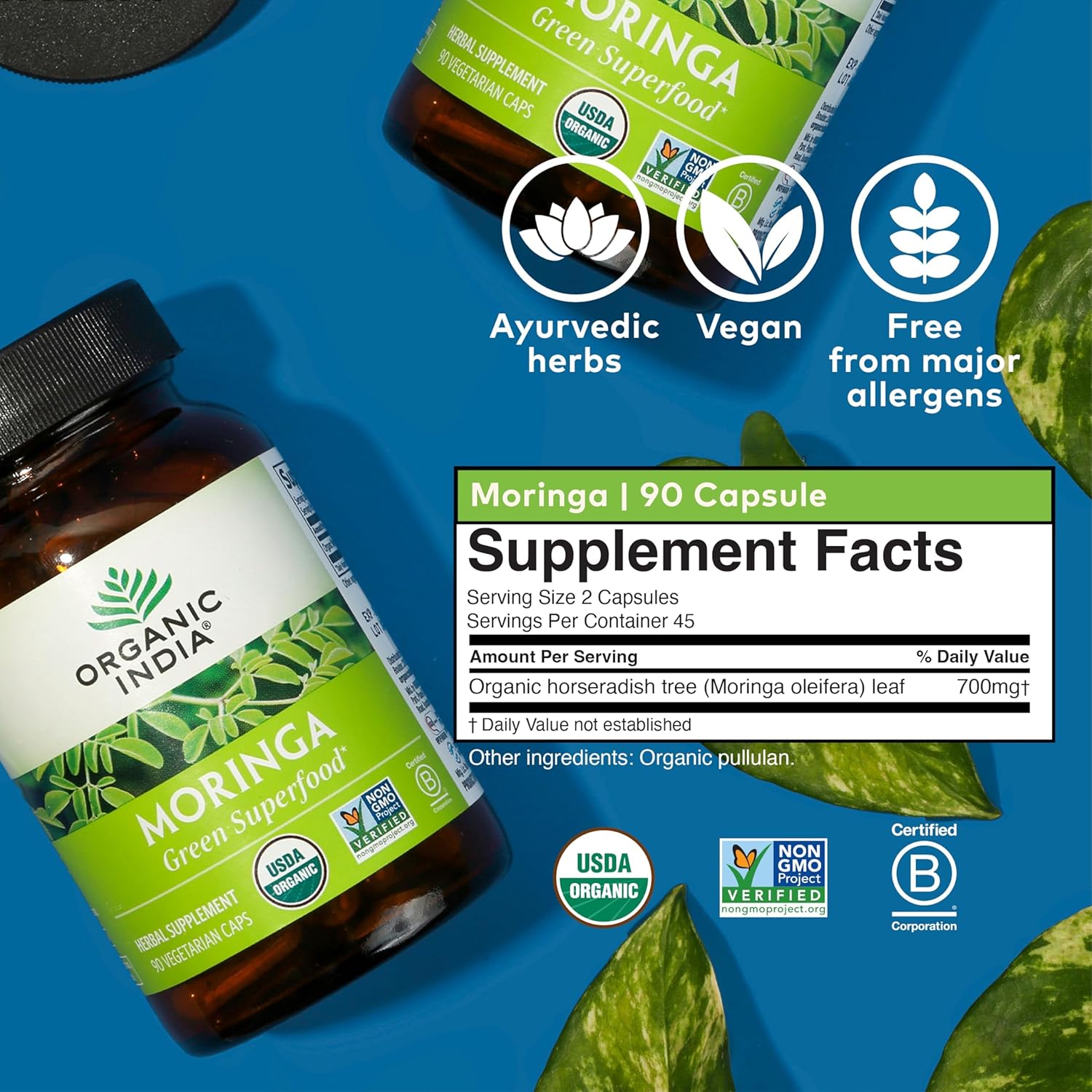 Organic India Moringa - 90 Vcap