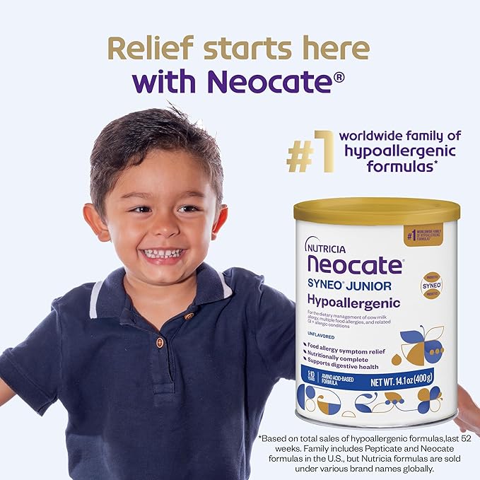 Pediatric Oral Supplement Neocate Junior with Prebiotics Strawberry Flavor 14.1 oz. Can Powder Amino Acid Food Allergies,Packaging Type- Each