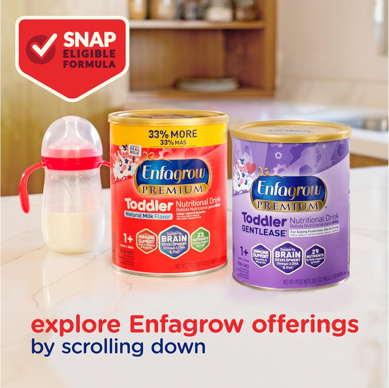 Pediatric Oral Supplement Enfagrow Premium Toddler Unflavored 24 oz. Can Powder,Packaging Type- Each