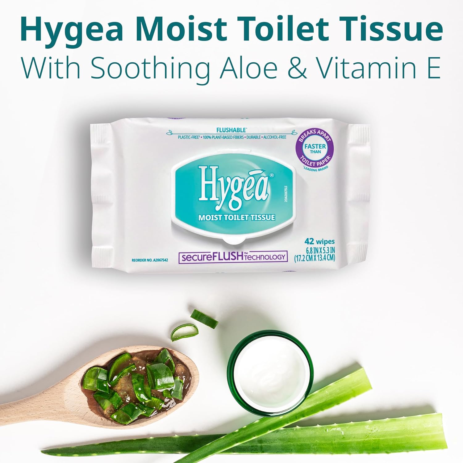Flushable Personal Wipe Hygea® Soft Pack Scented 42 Count