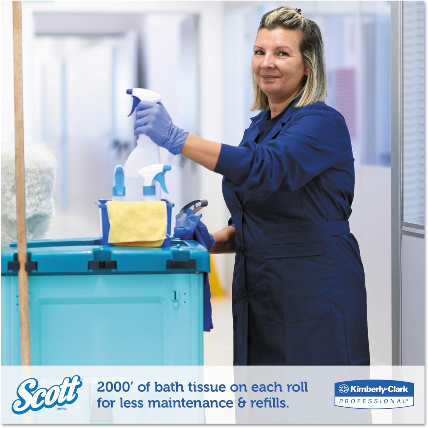 Toilet Tissue Scott Essential JRT White 1-Ply Jumbo Size Cored Roll Continuous Sheet 3-11/20 Inch X 2000 Foot, Packaging Type- Case