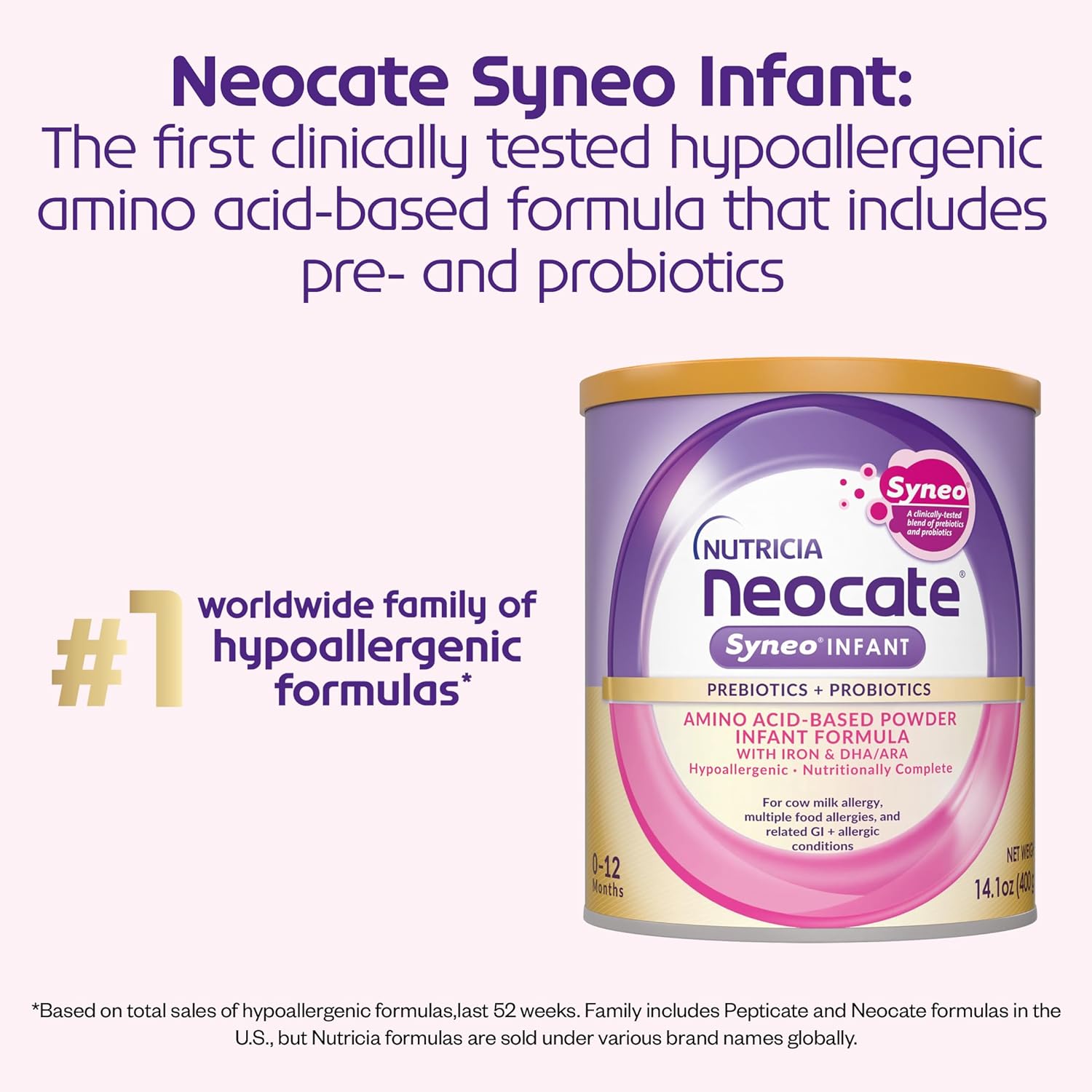 infant formula neocatea syneo unflavored 14 1 oz can liquid amino acid food allergies