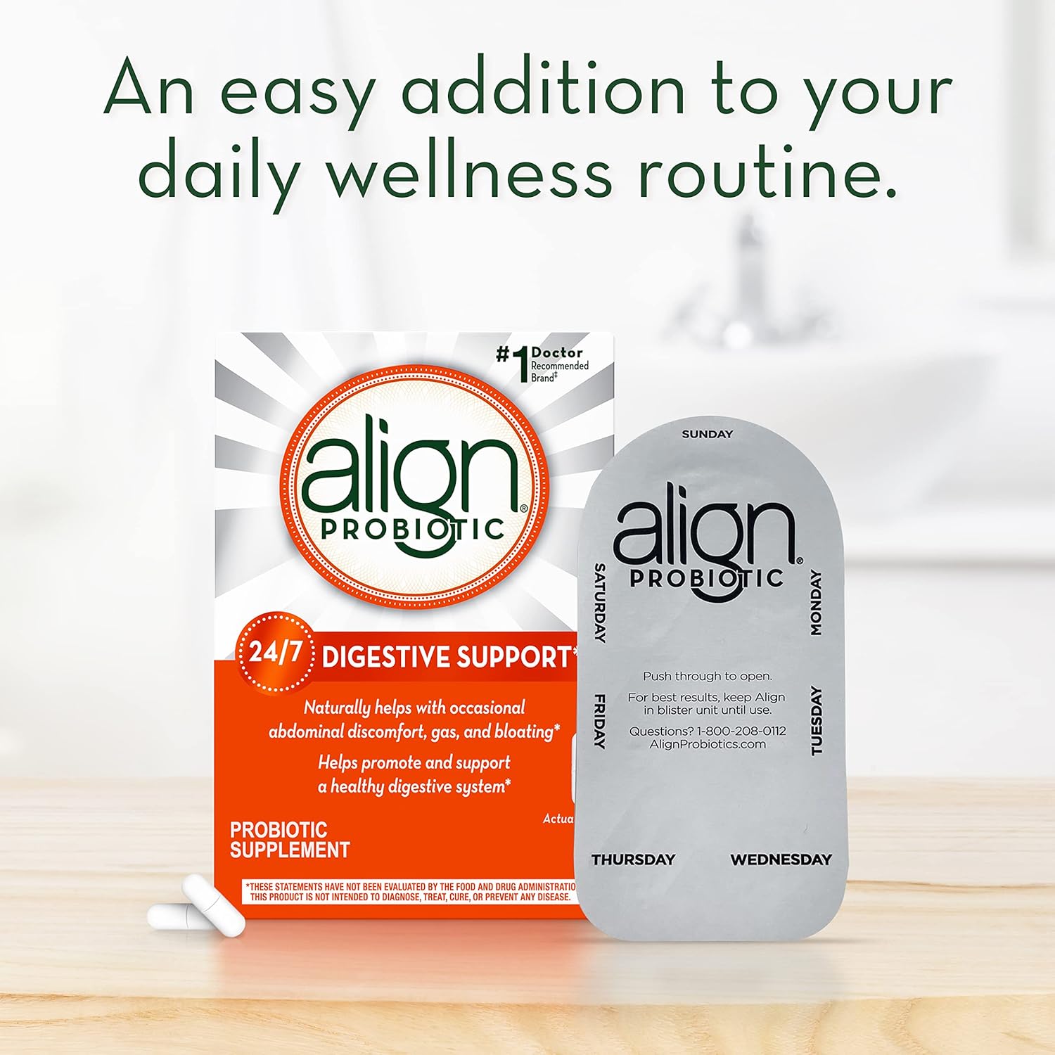 Probiotic Dietary Supplement Align 28 per Box Capsule, Packaging Type- Box