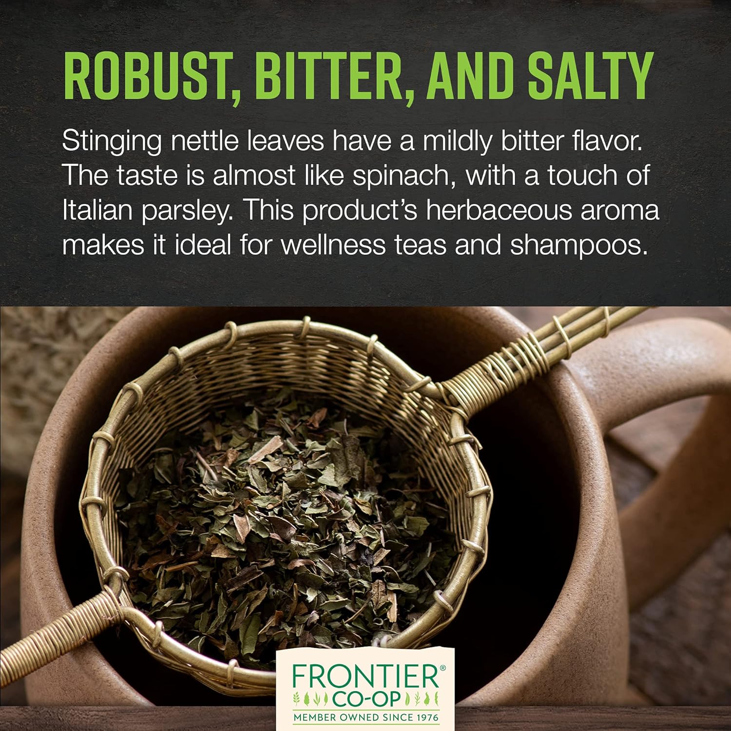 Frontier Herb Nettle Leaf Cut & Sifted - Single Bulk Item - 1lb