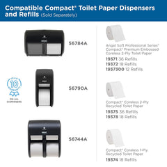 Compact White 2-Ply Toilet Tissue Coreless Roll 150 Sheets
