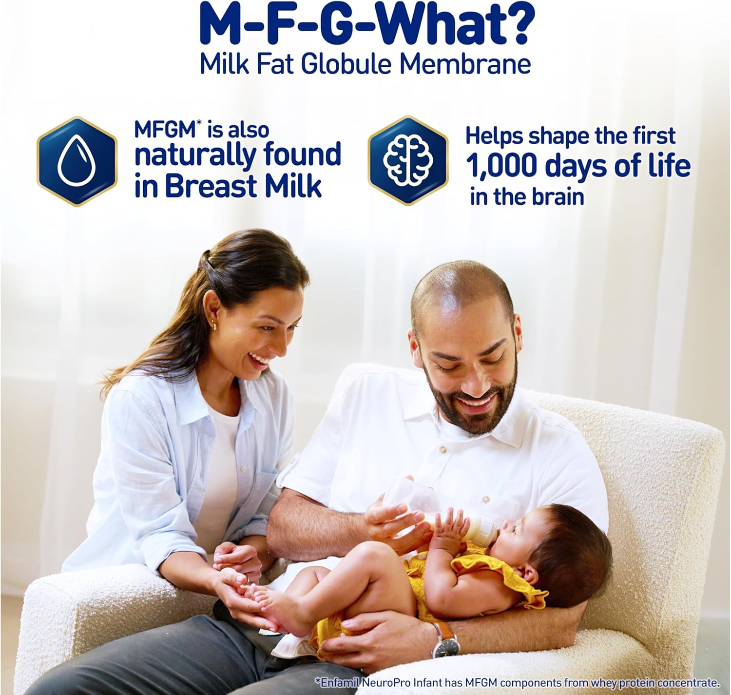 Fórmula infantil Enfamil NeuroPro sin sabor, envase de 20.7 oz, polvo de hierro