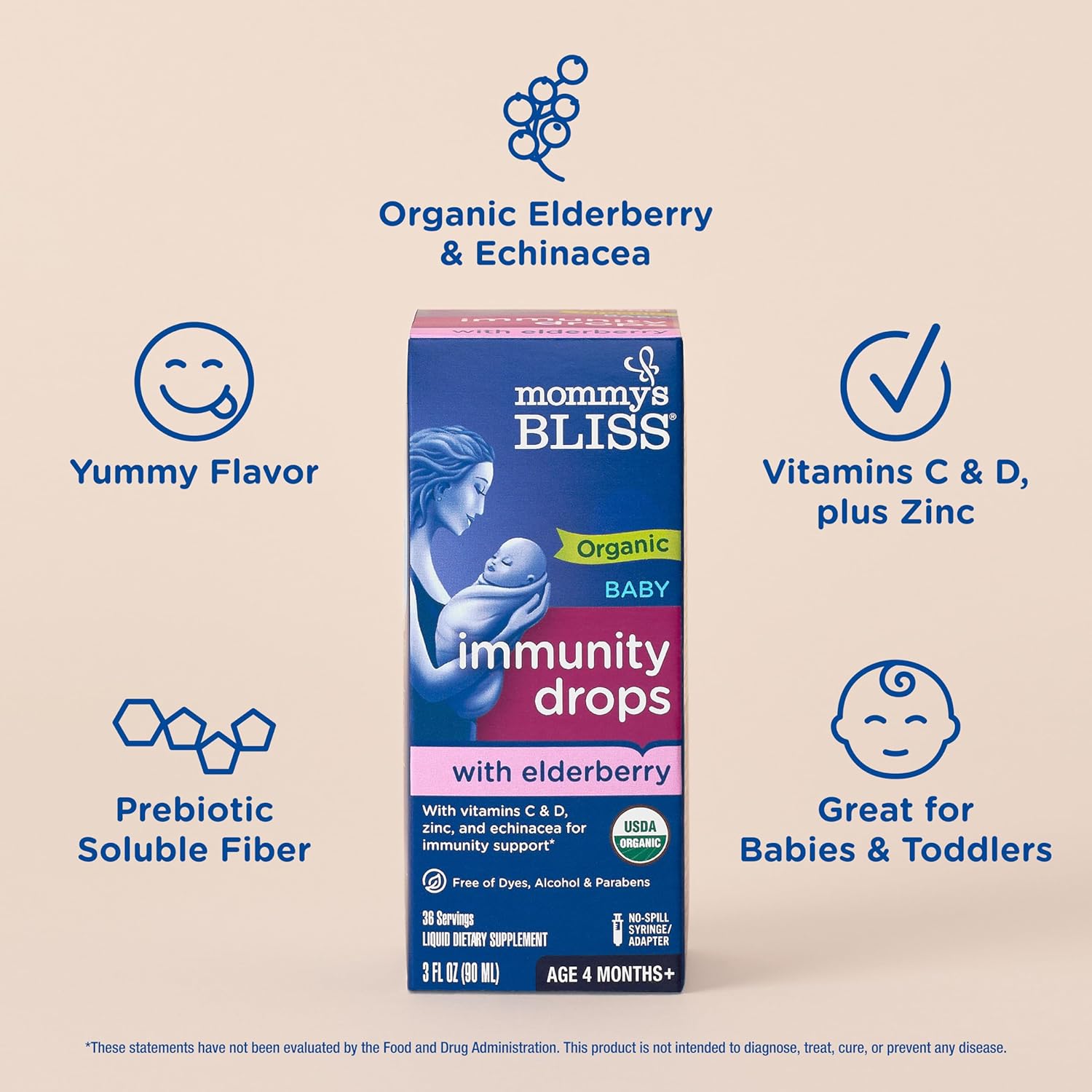 mommys bliss eldrbry drop immn bby 1 each 3 fz