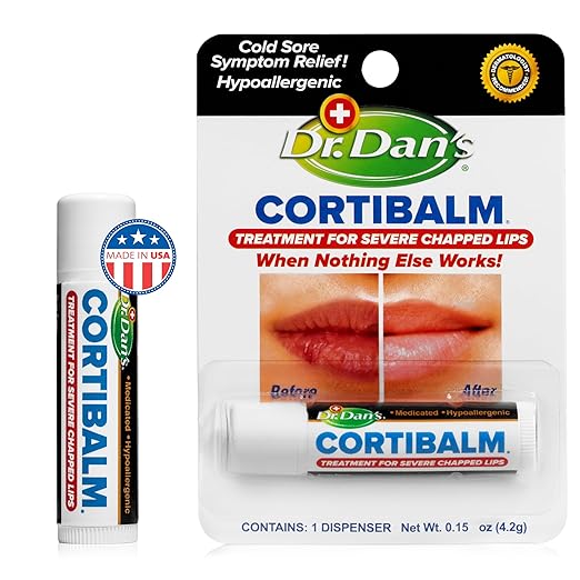 Bálsamo labial Dr. Dan's CortiBalm, tubo de 0.14 oz., tipo de empaque: individual
