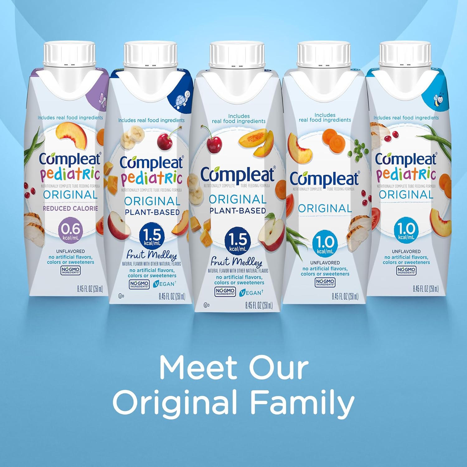Tube Feeding Formula Compleat Original 1.5 Fruit Medley Liquid 250 mL Reclosable Carton,Packaging Type- Each