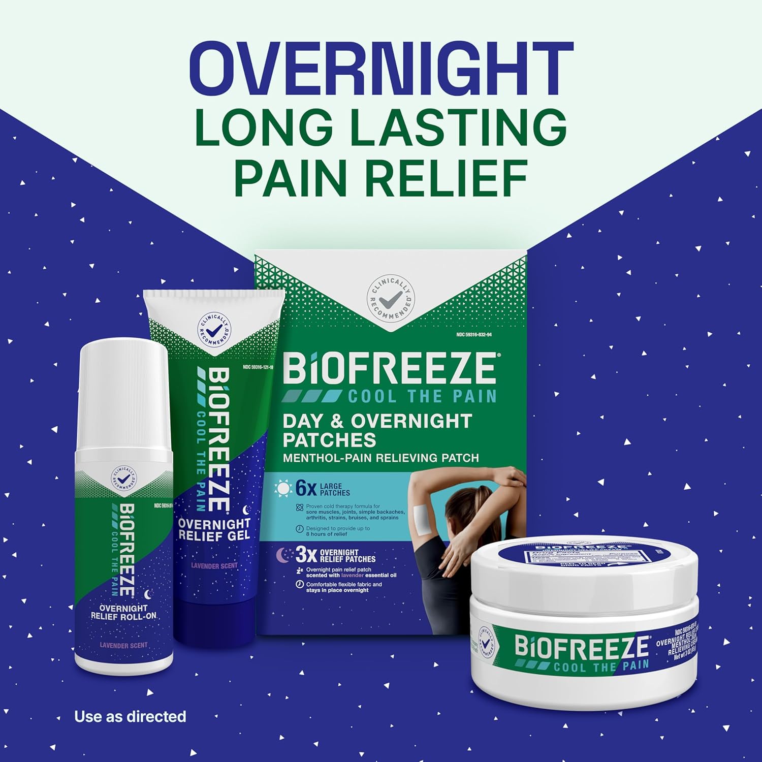 Topical Pain Relief Biofreeze 5% Strength Menthol Patch,Packaging Type- Box
