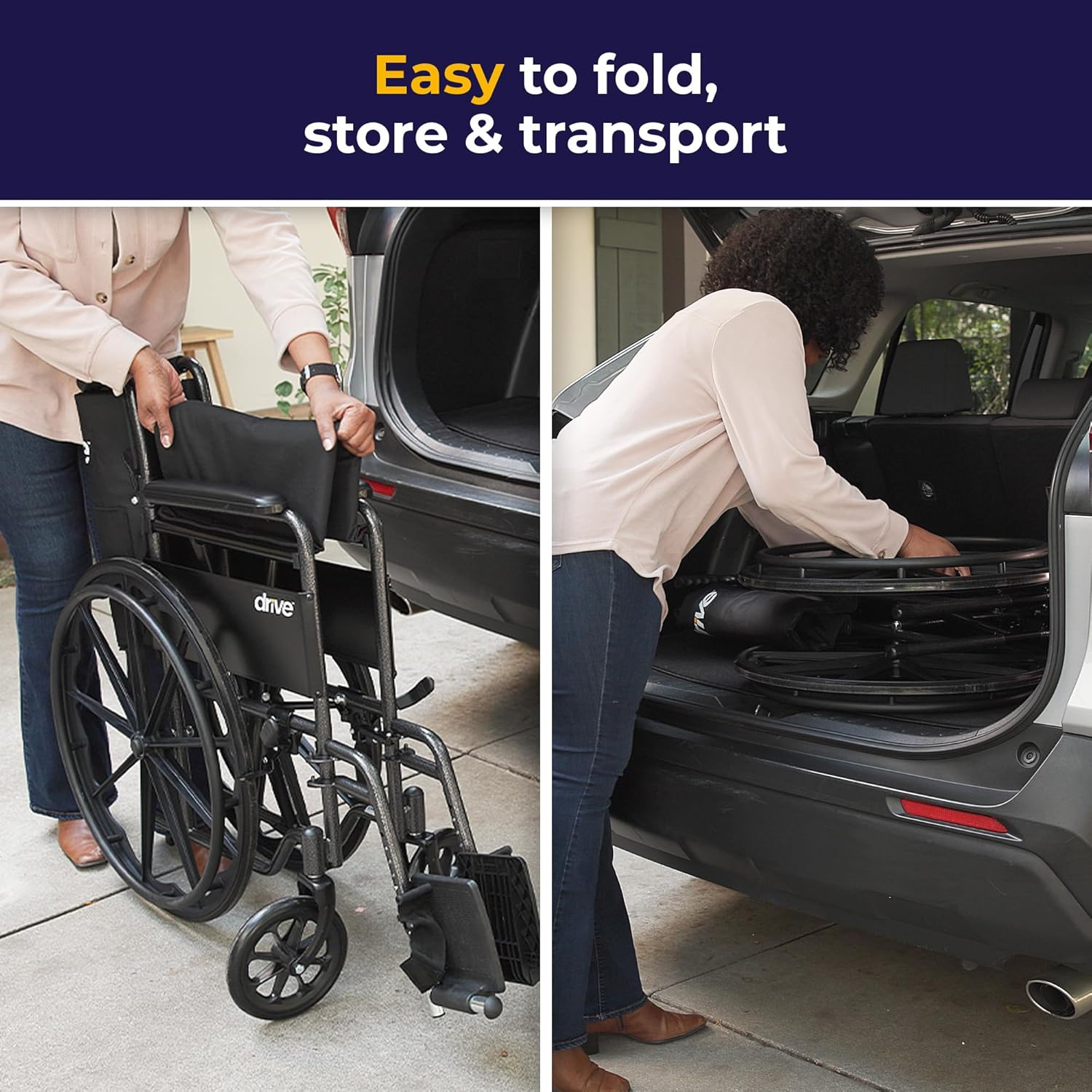Drive Medical Cruiser 3 Wheelchair  18  Flip Back Full Arm