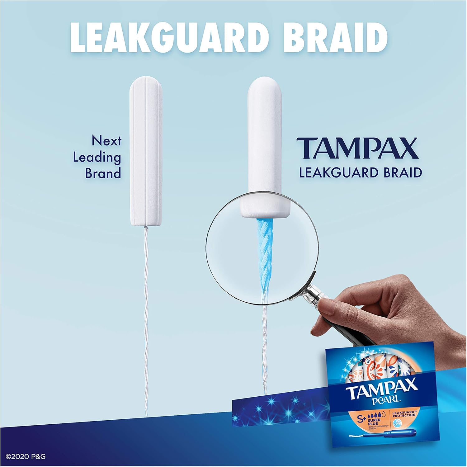 tampon tampax pearl super plus absorbency plastic applicator individually wrapped packaging type box