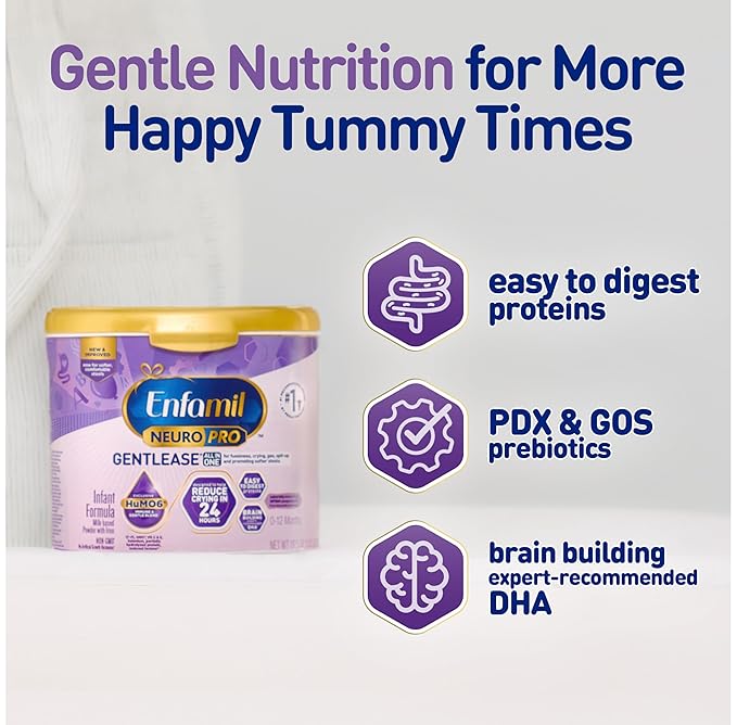 Infant Formula Enfamil NeuroPro Gentlease Unflavored 7.2 oz. Can Powder Milk-Based Crying / Spitup,Packaging Type- Each