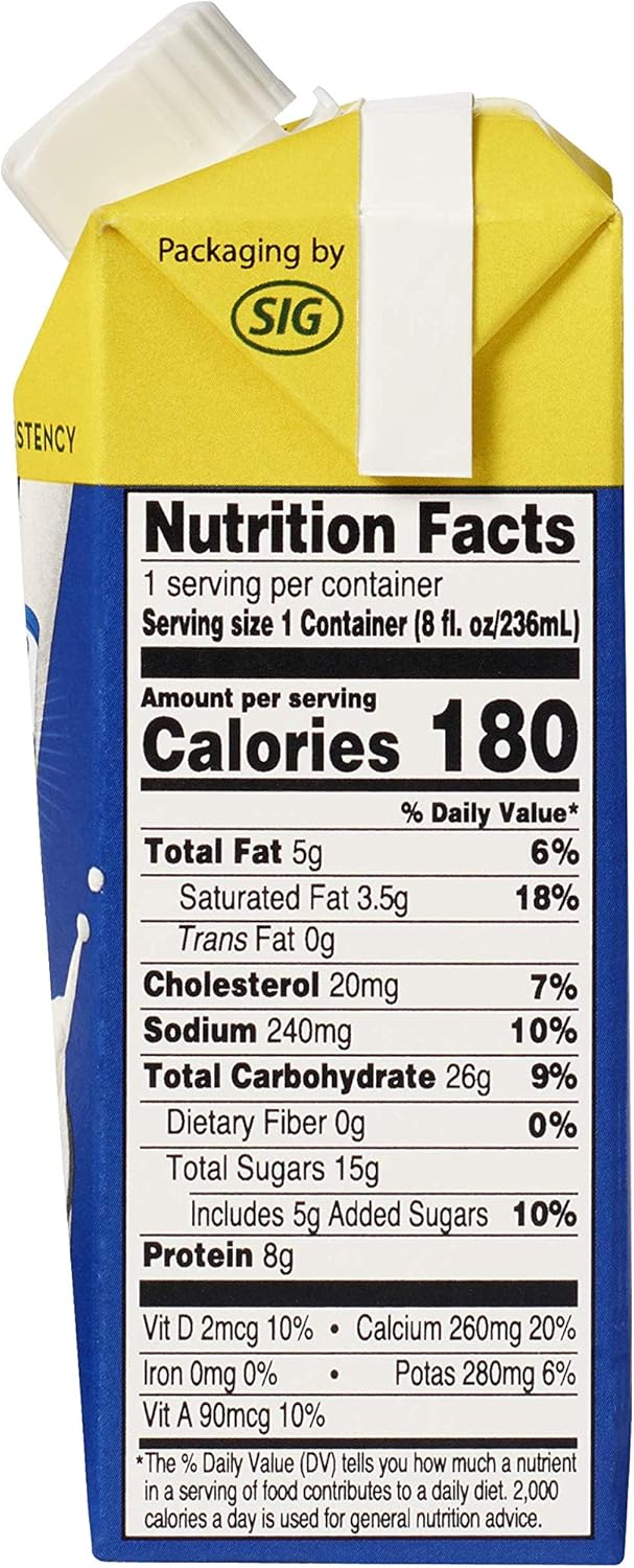 Thickened Beverage Thick & Easy Dairy 8 oz. Carton Milk Flavor Liquid IDDSI Level 3 Moderately Thick/Liquidized,  Packaging Type- Case