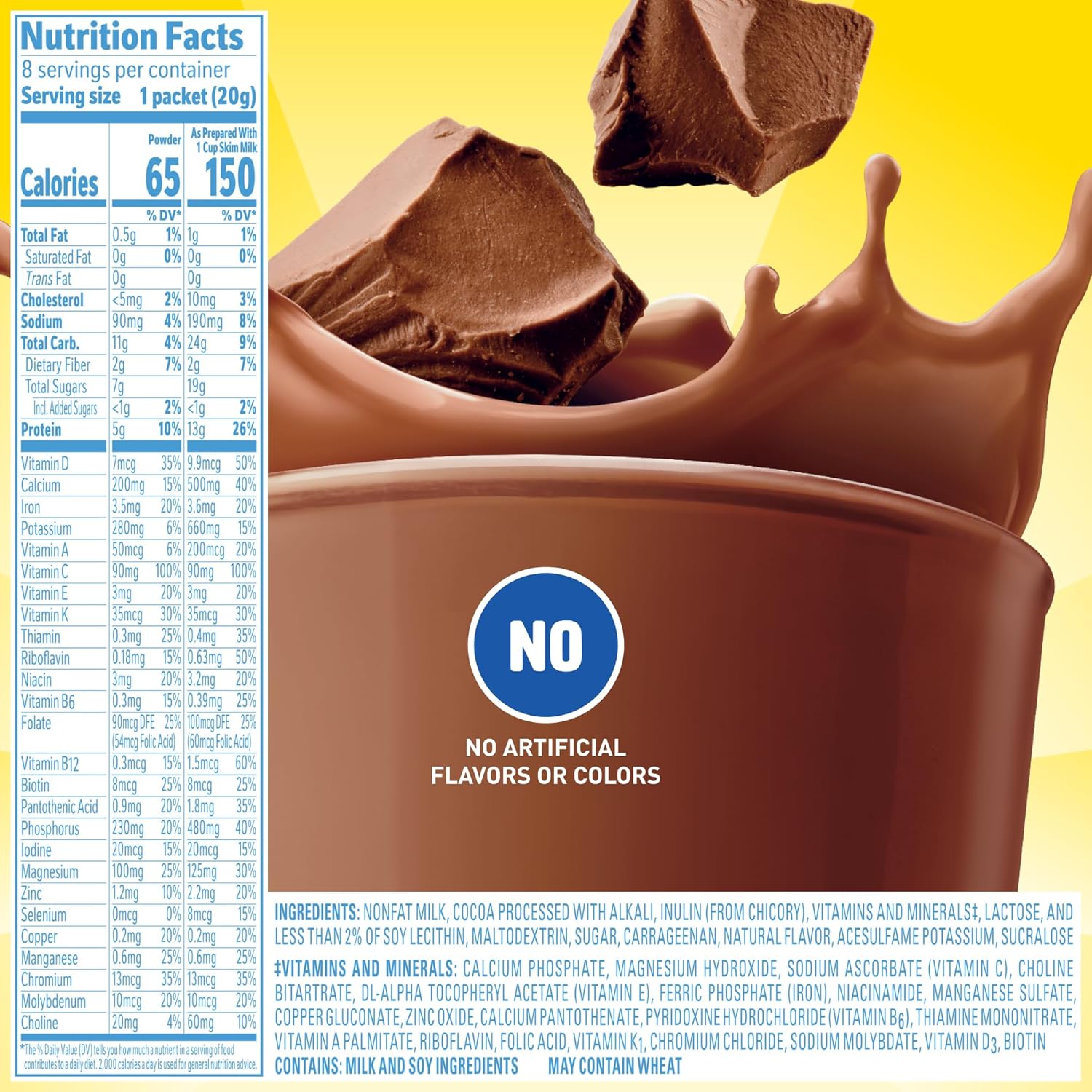 Oral Supplement Carnation Breakfast Essentials Light Start Rich Milk Chocolate Flavor Powder 0.705 oz. Individual Packet