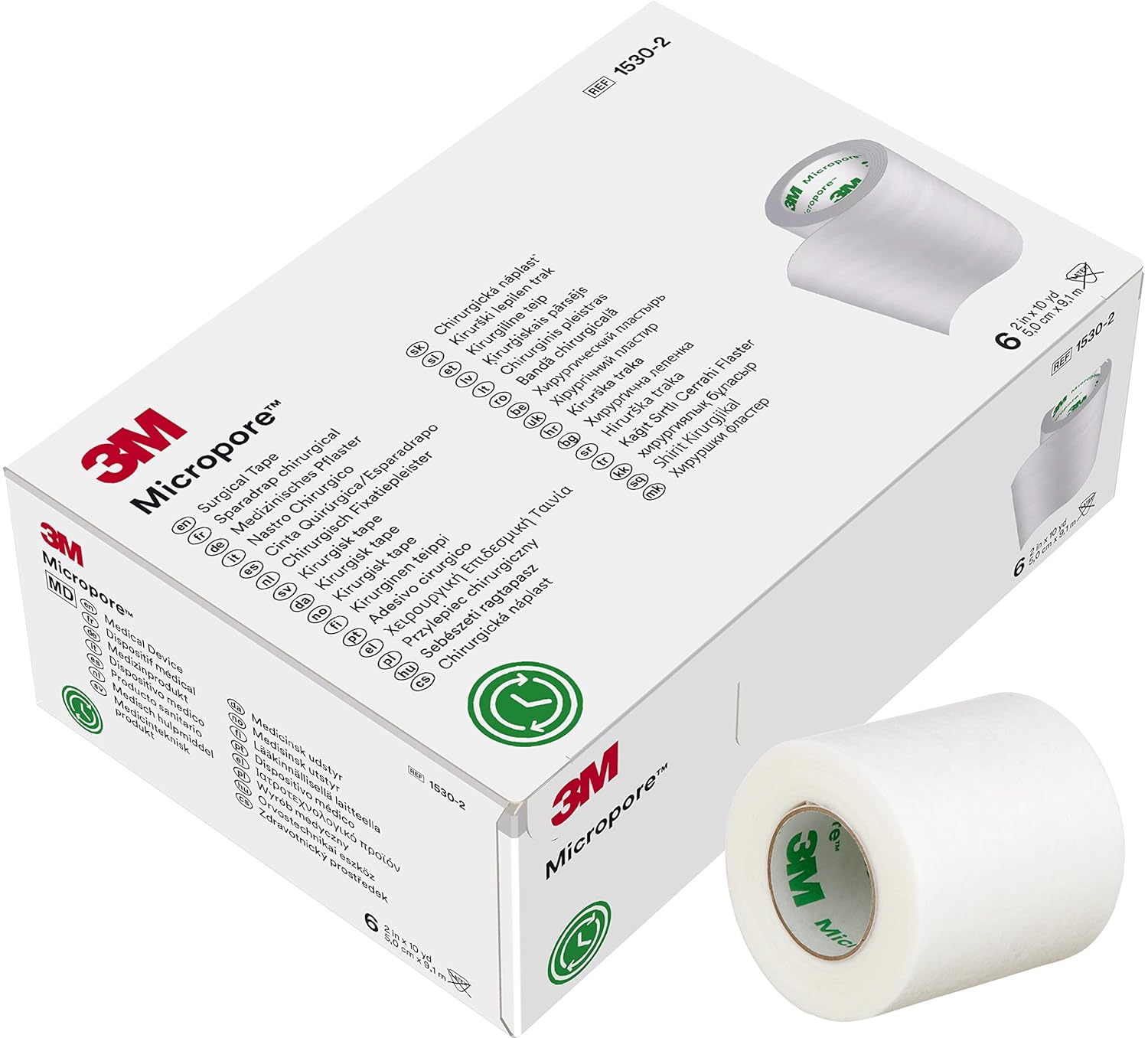 Medical Tape 3M Micropore White 2 Inch X 10 Yard Paper NonSterile,Packaging Type- Each