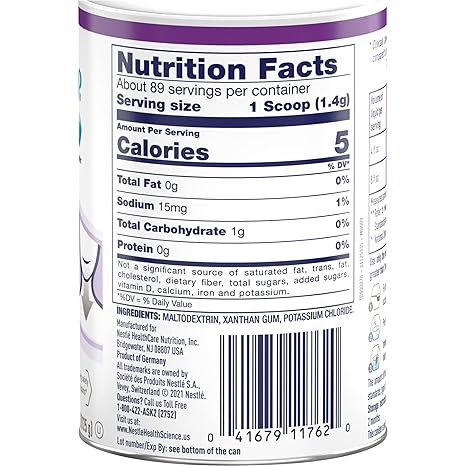 Food and Beverage Thickener ThickenUp Clear 4.4 oz. Canister Unflavored Powder IDDSI Level 0 Thin