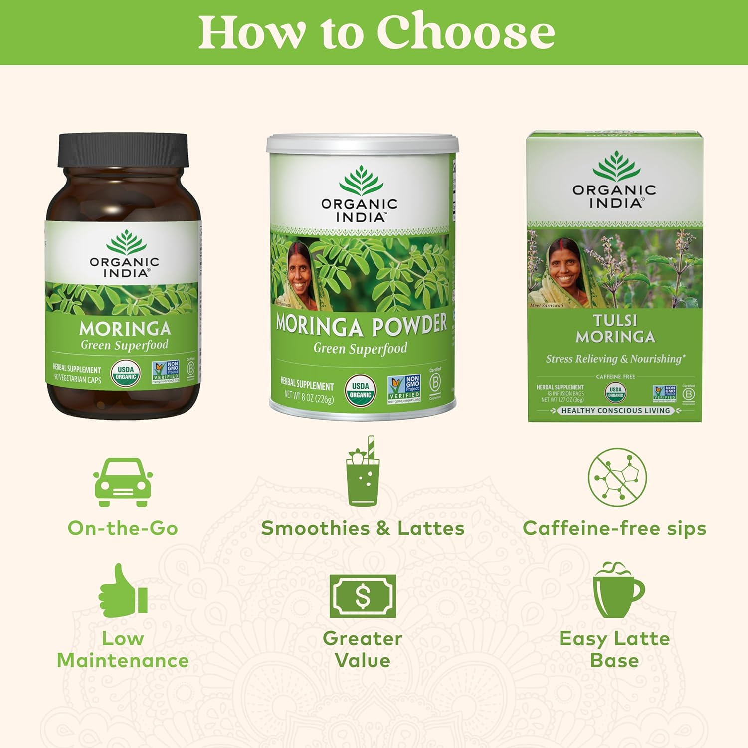 Organic India Organic Moringa Leaf Powder - 8 Oz