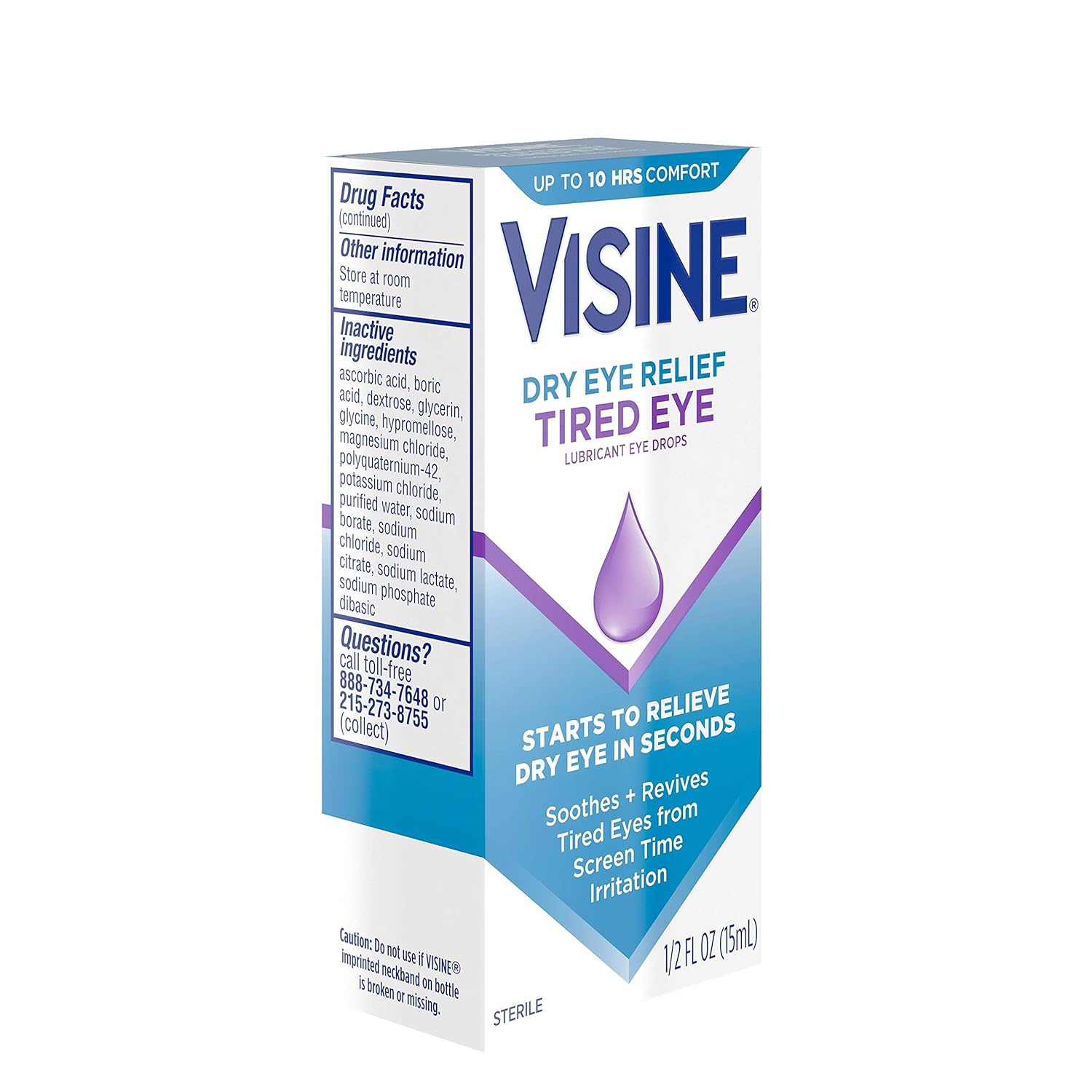 Eye Lubricant Visine 0.5 oz. Eye Drops,Packaging Type- Each