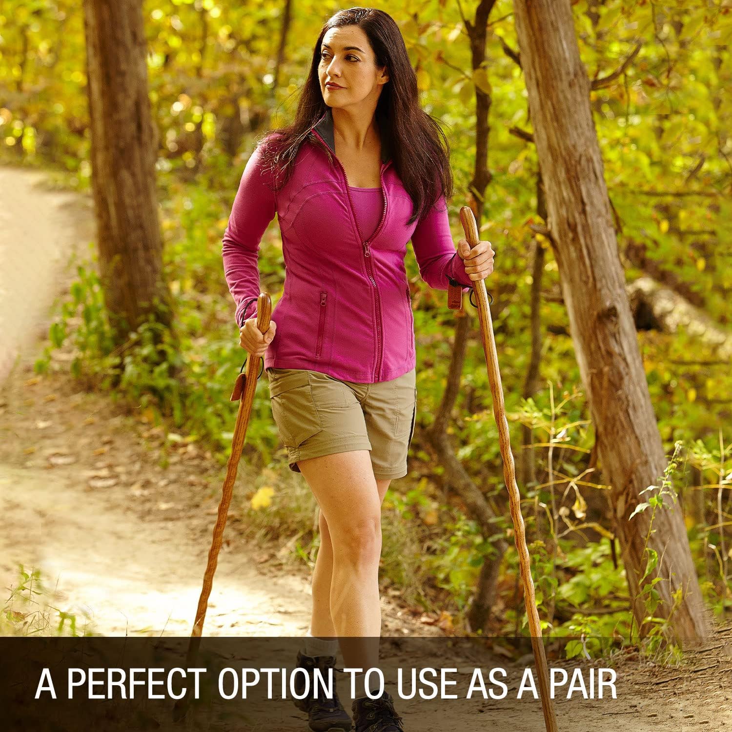 Walking Stick Brazos Twisted Fitness Walker Wood 58 Inch Height Red