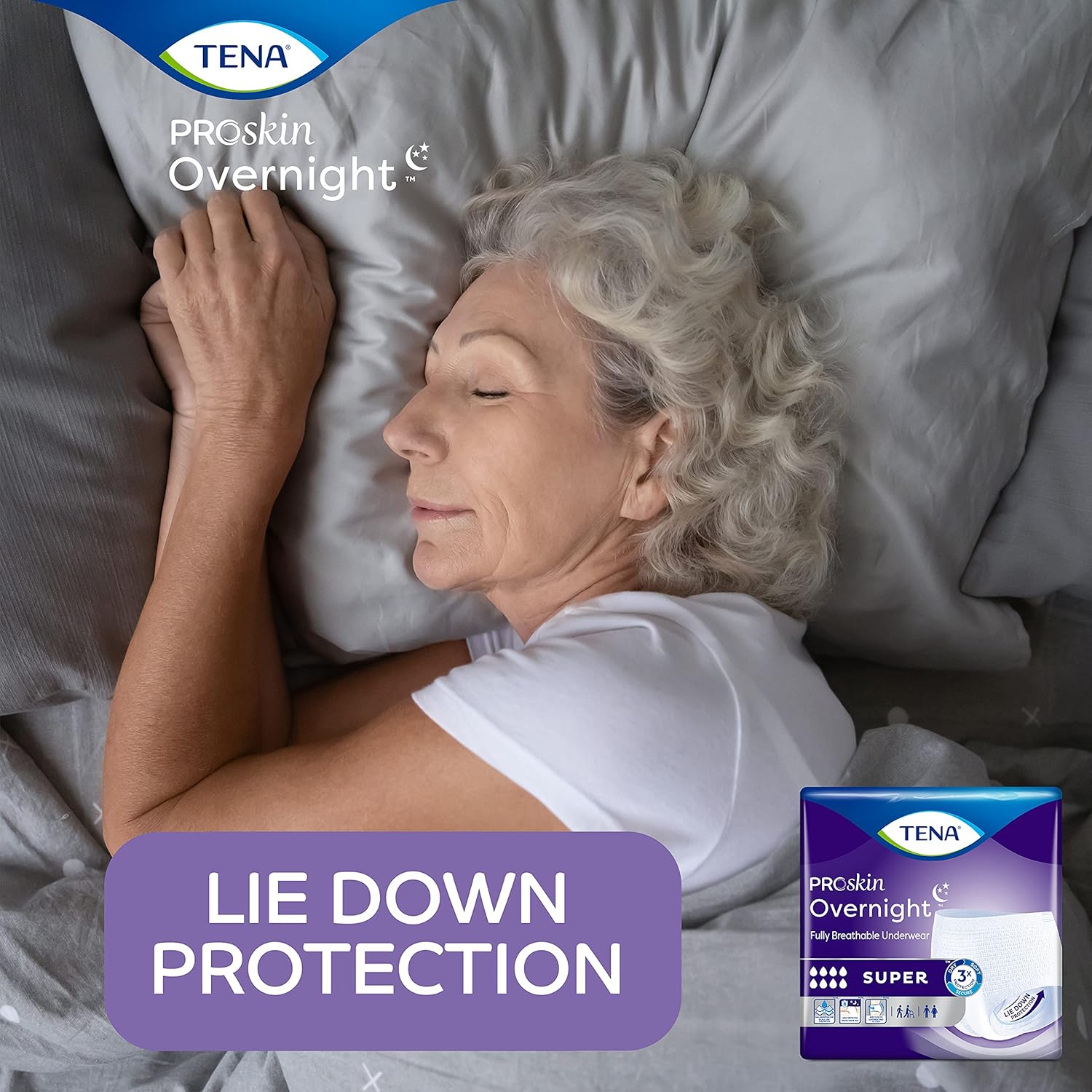 Unisex Adult Absorbent Underwear TENA ProSkin Overnight Super Pull On with Tear Away Seams X-Large Disposable Heavy Absorbency, Packaging Type- Case