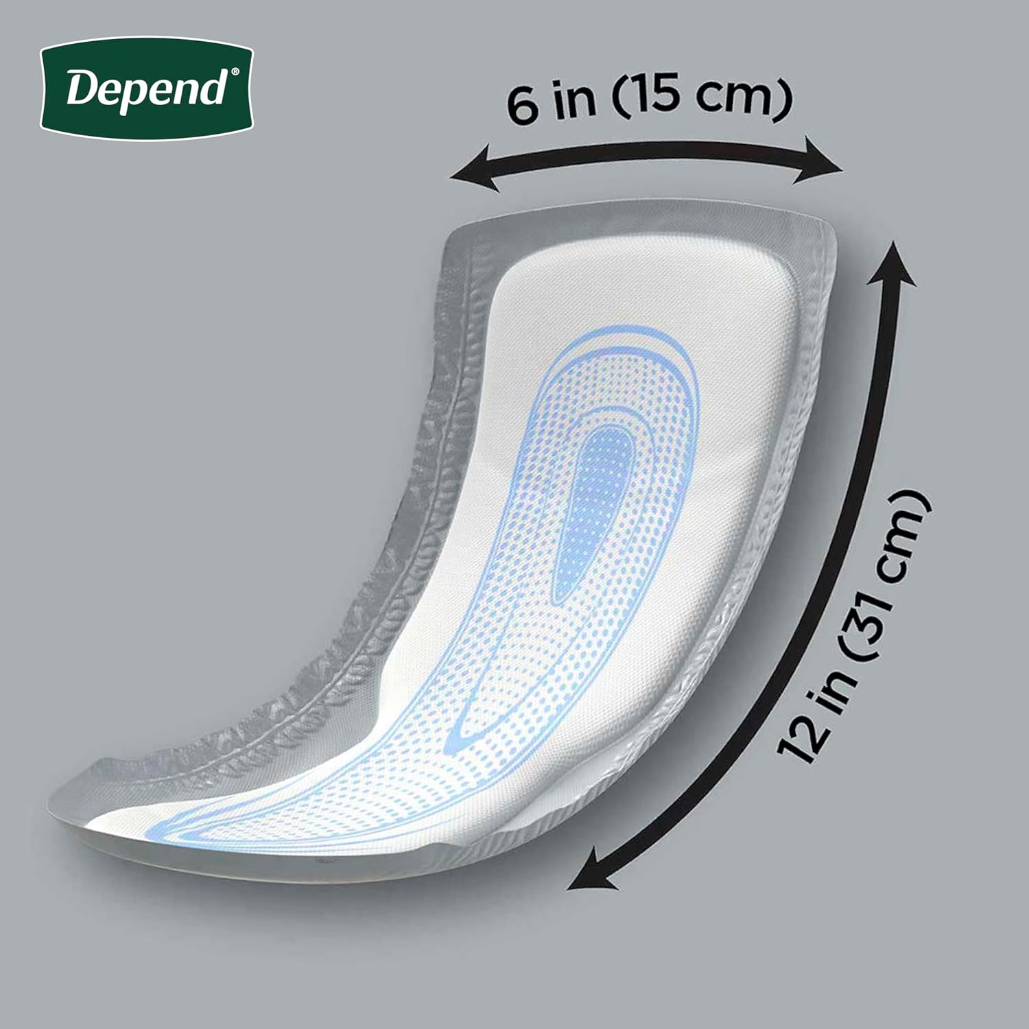Bladder Control Pad Depend Fresh Protection Guards for Men 12 Inch Length Heavy Absorbency Sodium Polyacrylate Core One Size Fits Most, Packaging Type- Case