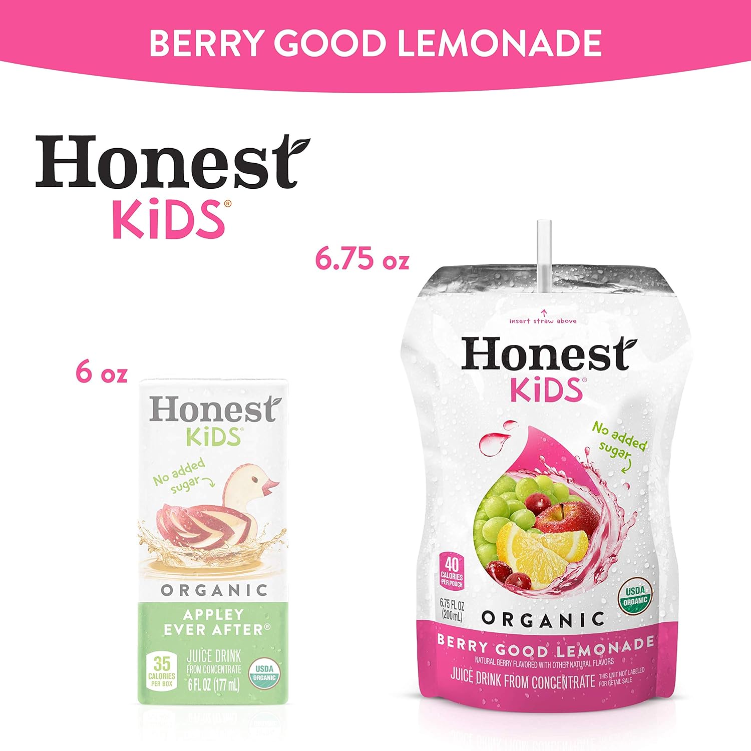 Honest Kids Honest Kids Berry Good Lemon - Berry Good Lemon - Case Of 4 - 6.75 Fl Oz.
