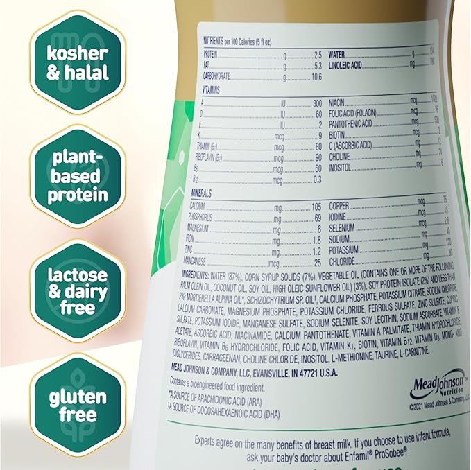Infant Formula Enfamil ProSobee Unflavored 13 oz. Can Concentrate Soy Lactose Intolerance,Packaging Type- Each