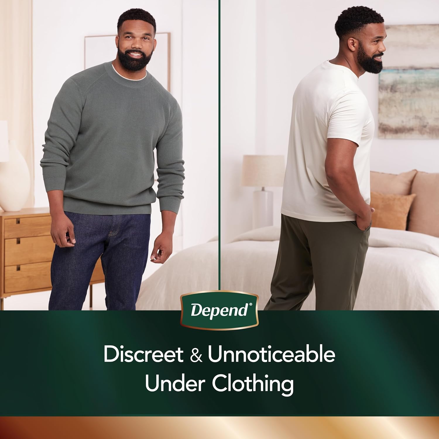 Male Adult Absorbent Underwear Depend Real Fit Waistband Style Small / Medium Disposable Heavy Absorbency, Packaging Type- Case
