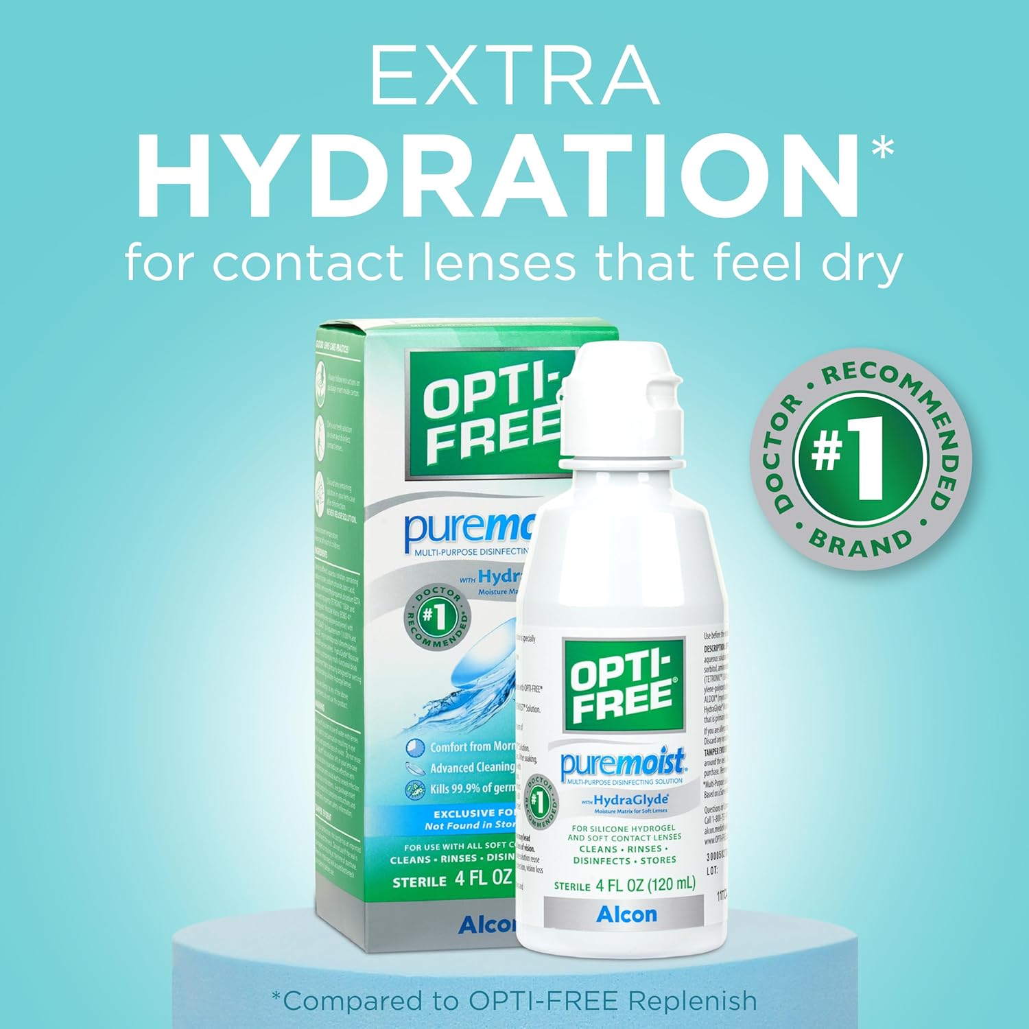 Contact Lens Solution Opti-Free Pure Moist 4 oz. Solution,Packaging Type- Each